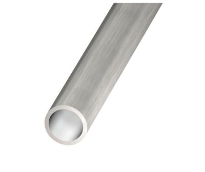 Tube rond aluminium brossé 8 mm, 1 m