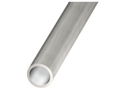 Tube rond aluminium brossé 12 mm, 1 m