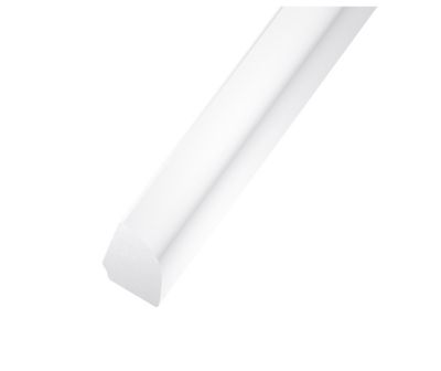 Quart de rond PVC blanc 12 x 12 mm, 2,5 m