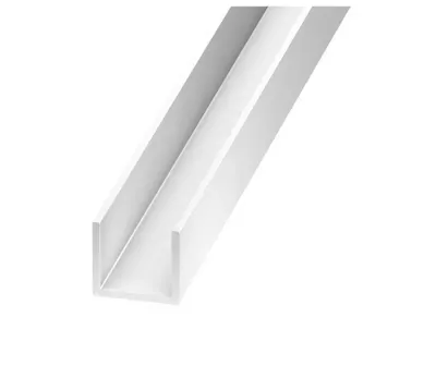 Cimaise PVC blanc 10 x 10 x 12 mm, 2,5 m