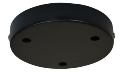 Plafonnier métal noir 3 câbles : Ø12 x H. 2,5 cm Tibelec