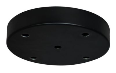 Plafonnier métal noir 5 câbles : Ø15 x H. 2,5 cm Tibelec