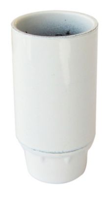 Douille E14 lisse Tibelec bakélite blanc