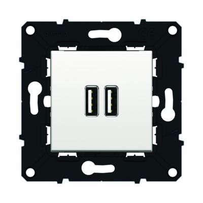 Image of Mécanisme de prise double USB Blanc Espace 3233625004154_CAFR