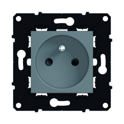 Image of Mécanisme de prise de courant avec terre Magnésium Espace 3233625004369_CAFR