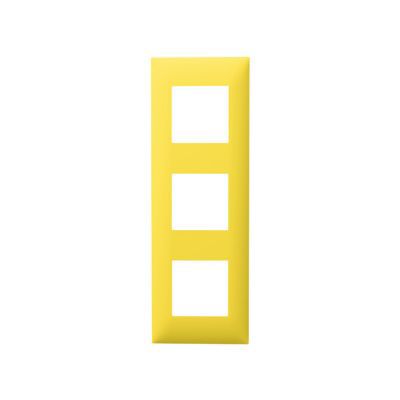 Lot De 2 Plaques Enjoliveur Triple Arnould Evolution Jaune - Pour Prise Et Interrupteur