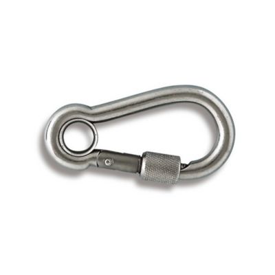 Porte-mousqueton à vis Chapuis inox 100 mm