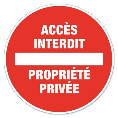 Disque de signalisation Propriété privée Ø17