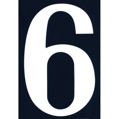 Numéro de rue chiffre 6 adhésif