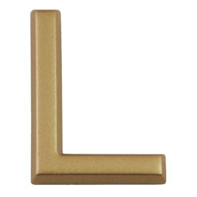 Lettre dorée L en relief