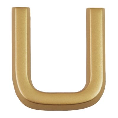 Lettre dorée U en relief