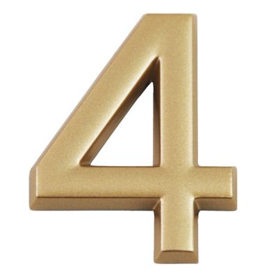 Chiffre dorée 4 en relief
