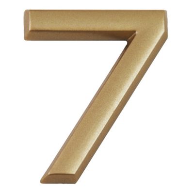 Chiffre dorée 7 en relief