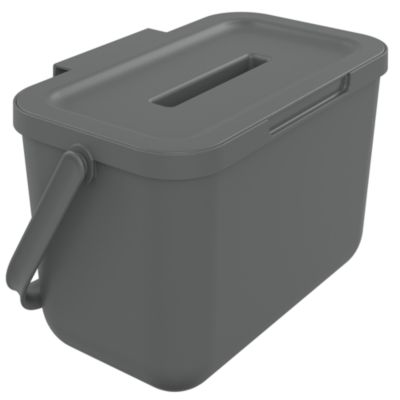 Poubelle de tri avec poignée 4 L Loops Sundis H. 14 cm gris - Sundis