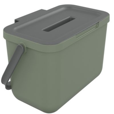 Poubelle de tri avec poignée 4 L Loops Sundis H. 14 cm vert - Sundis