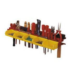 Porte outils en tôle d'acier Mottez pour 50 outils + 5 bacs en plastique L.58 x l.15 x H.9 cm