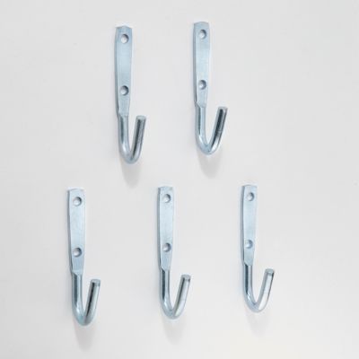 Lot de 5 crochets grand modèle Mottez H. 12,5 cm zingué