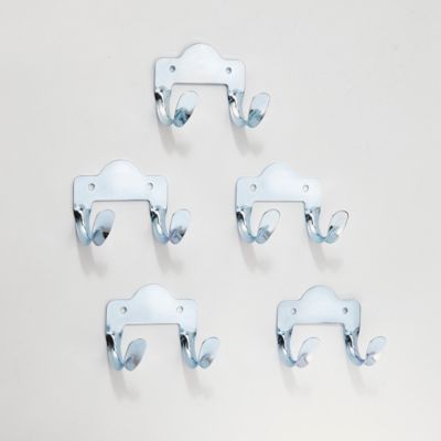 Lot de 5 crochets double multi-usage Mottez L. 7,5 cm zingué