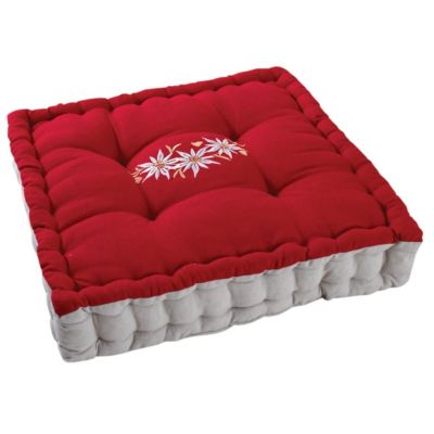 Coussin carré en coton et lin Edelweiss - vue 2