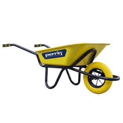 Perrin Brouette chantier 100 L - Olympic renforcée - roue increvable - double châssis acier Ø32 mm - 250 kg Gris - vue 3