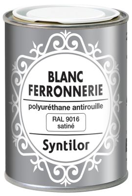 Peinture extérieure fer antirouille blanc satiné Syntilor 250 ml