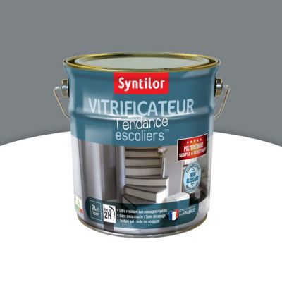 Vitrificateur escalier Syntilor Gris souris satin 2L