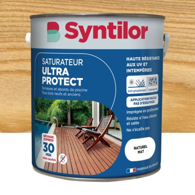 Saturateur extérieur Ultra Protect terrasses en bois naturel mat Syntilor 5L