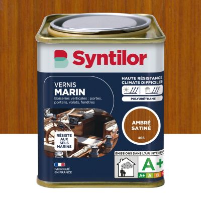 Vernis marin bois int&eacute;rieur/ext&eacute;rieur Syntilor ambre satin&eacute; 0 25L