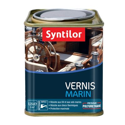 Vernis extérieure et intérieure marin bois Syntilor ambre satiné 0,25L