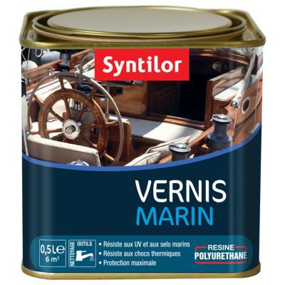 Vernis extérieure et intérieure marin bois Syntilor ambre satiné 0,5L