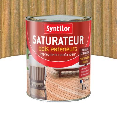 Saturateur extérieur bois s coloris bois exotique Syntilor 1L