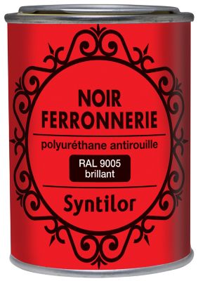 Peinture extérieure fer antirouille noir brillant Syntilor 250ml