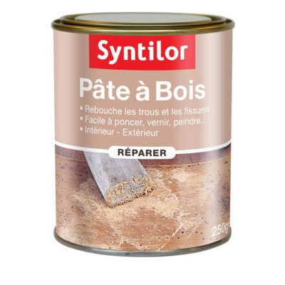 Pâte à bois rebouche fissures et imperfections pin 250g Syntilor