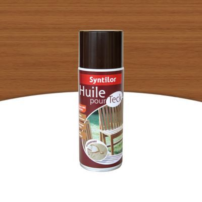 Huile extérieure en aérosol pour teck aspect mat naturel Syntilor 400ml