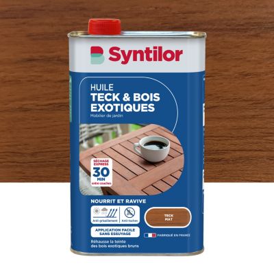 Huile extérieure teck & bois exotiques Syntilor 1L mat teck