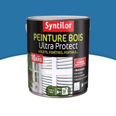 Peinture bois Syntilor Ultra Protect bleu bretagne 2,5L | Castorama