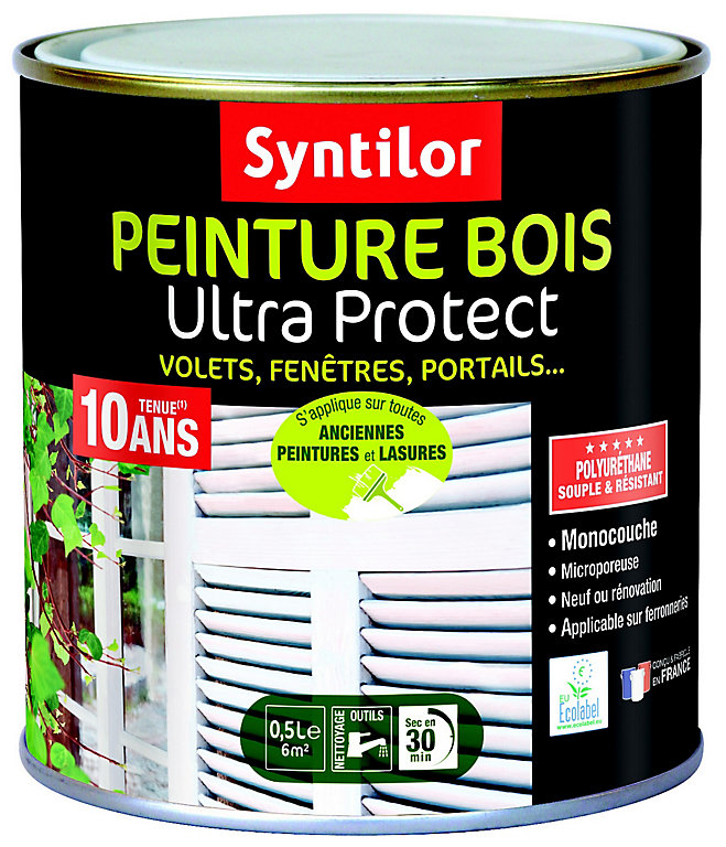 Peinture bois Syntilor Ultra Protect gris clair 0,5L
