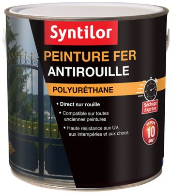 Peinture extérieure fer antirouille noir mat Syntilor 1,5L
