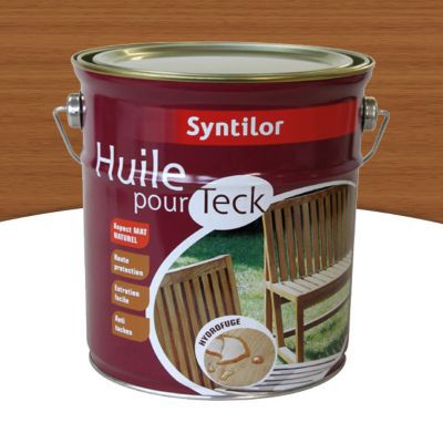 Huile extérieure pour teck aspect mat naturel Syntilor 2,5L