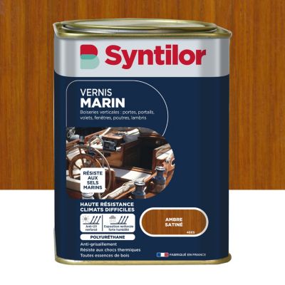 Vernis marin bois ambre satin 1L Syntilor