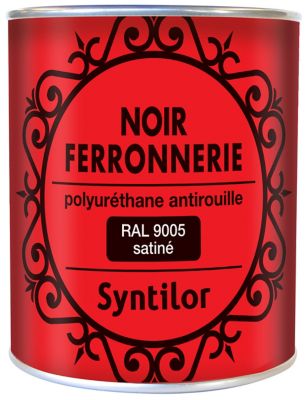 Peinture extérieure fer antirouille noir satiné Syntilor 750ml