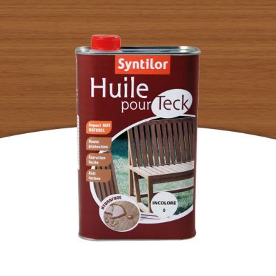 Huile extérieure pour teck aspect mat naturel Syntilor 1L