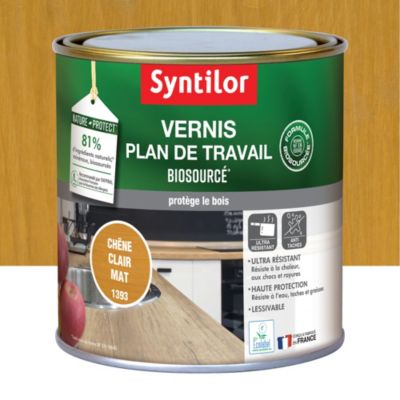 Vernis plan de travail Biosourcé Nature Protect Syntilor chêne clair mat 0,5L
