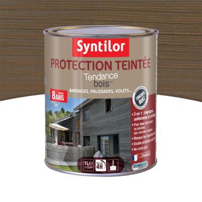 Protection extérieure teintée bois Syntilor Brun chaud 1L - 8 ans
