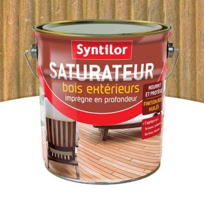 Saturateur extérieur bois s coloris bois exotique Syntilor 2,5L