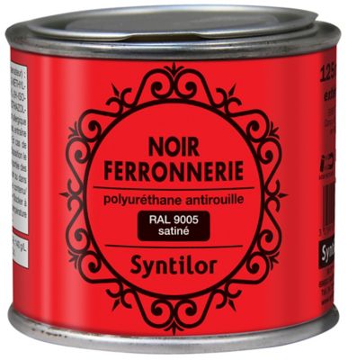 Peinture extérieure fer antirouille noir satiné Syntilor 125ml