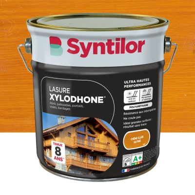 Lasure extérieure Syntilor Xylodhone Ultra Hautes PerFormances chêne clair satin 2,5L