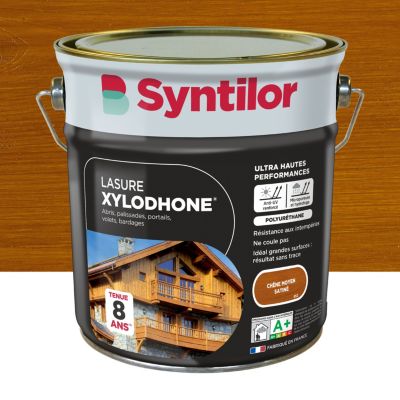 Lasure extérieure Syntilor Xylodhone Ultra Hautes PerFormances chêne moyen satin 2,5L