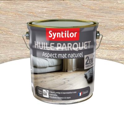 Huile parquet 2 en 1 Syntilor Blanc 2,5L