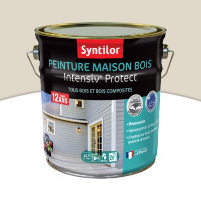 Peinture extérieure maison bois Intensiv Protect Syntilor beige patiné 2L